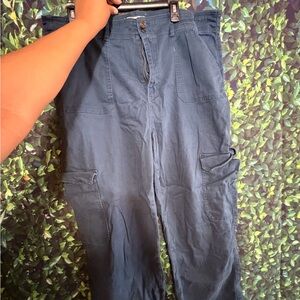 Women’s  Navy Cargo Pants - Durable Utility Trousers